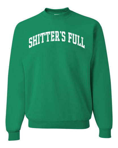 Vintage Movie Quote Shitter's Full, Christmas Gifts, Funny Xmas Gift Idea, Ugly Christmas Sweater Unisex Crewneck Sweatshirt