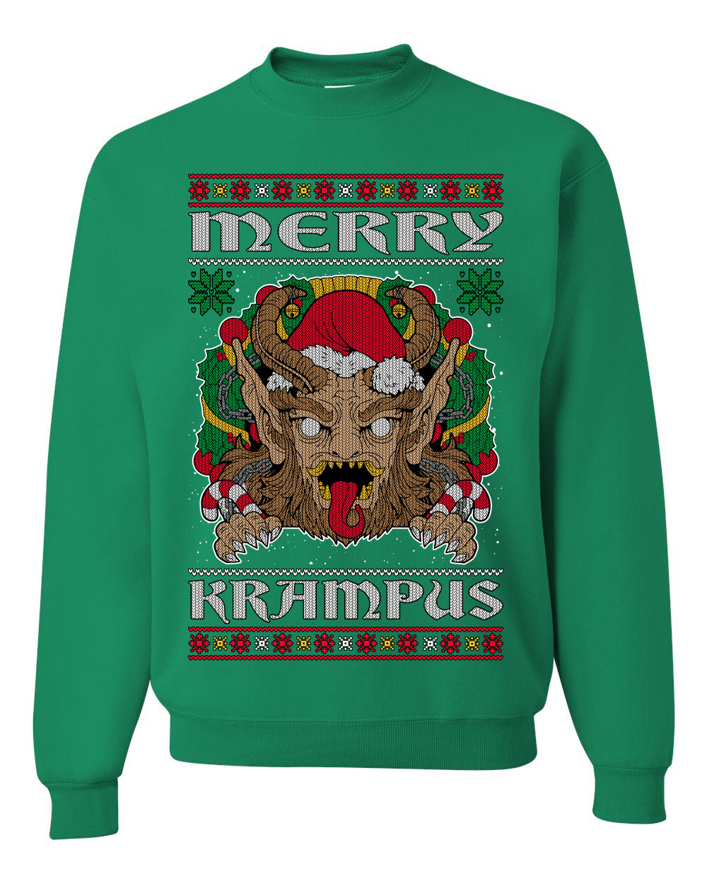 Merry Krampus Scary Xmas Movie, Christmas Gifts, Funny Xmas Gift Idea, Ugly Christmas Sweater Unisex Crewneck Sweatshirt