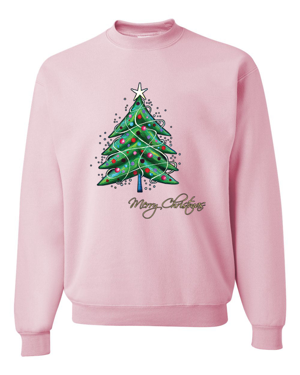 Women's Graphic Ugly Sweater for Christmas Merry Christmas Tree Long Sleeve Shirt T-Shirt Ugly Christmas Sweater Unisex Crewneck Sweatshirt