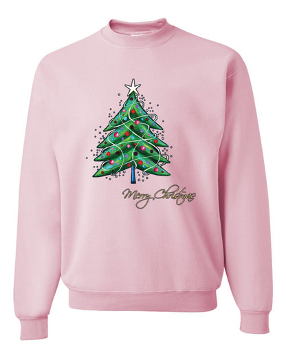 Women's Graphic Ugly Sweater for Christmas Merry Christmas Tree Long Sleeve Shirt T-Shirt Ugly Christmas Sweater Unisex Crewneck Sweatshirt