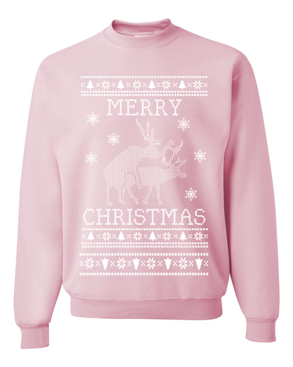 Funny Unisex Crewneck Ugly Xmas Holiday Sweater Sweatshirt Merry Christmas Reindeer Humping  Ugly Christmas Sweater Unisex Crewneck Sweatshirt