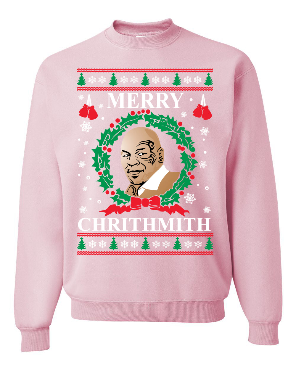 Mike Tyson Unisex Crewneck Ugly Sweater Merry Chrithmith Ugly Christmas Sweater Unisex Crewneck Sweatshirt