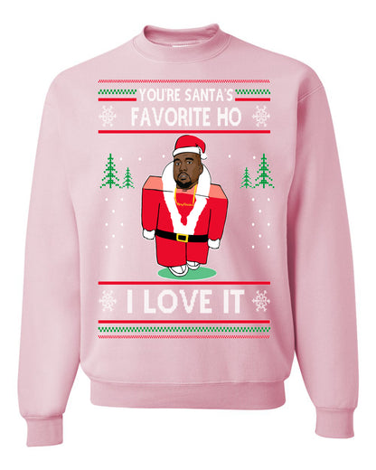 Santas Favorite Ho | Xmas Ye I Love It, Christmas Gifts, Funny Xmas Gift Idea, Ugly Christmas Sweater Unisex Crewneck Sweatshirt
