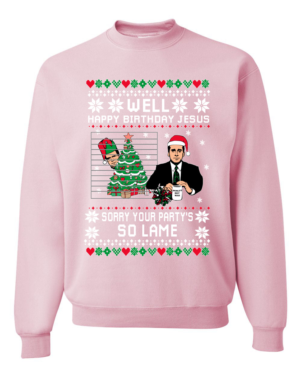 It's Jesus' Birthday Ugly Unisex Crewneck Christmas Sweater Ugly Christmas Sweater Unisex Crewneck Sweatshirt