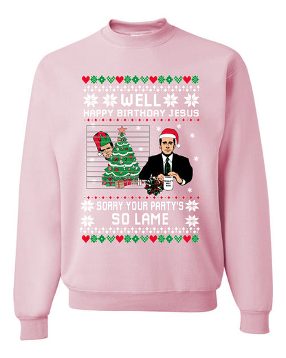 It's Jesus' Birthday Ugly Unisex Crewneck Christmas Sweater Ugly Christmas Sweater Unisex Crewneck Sweatshirt