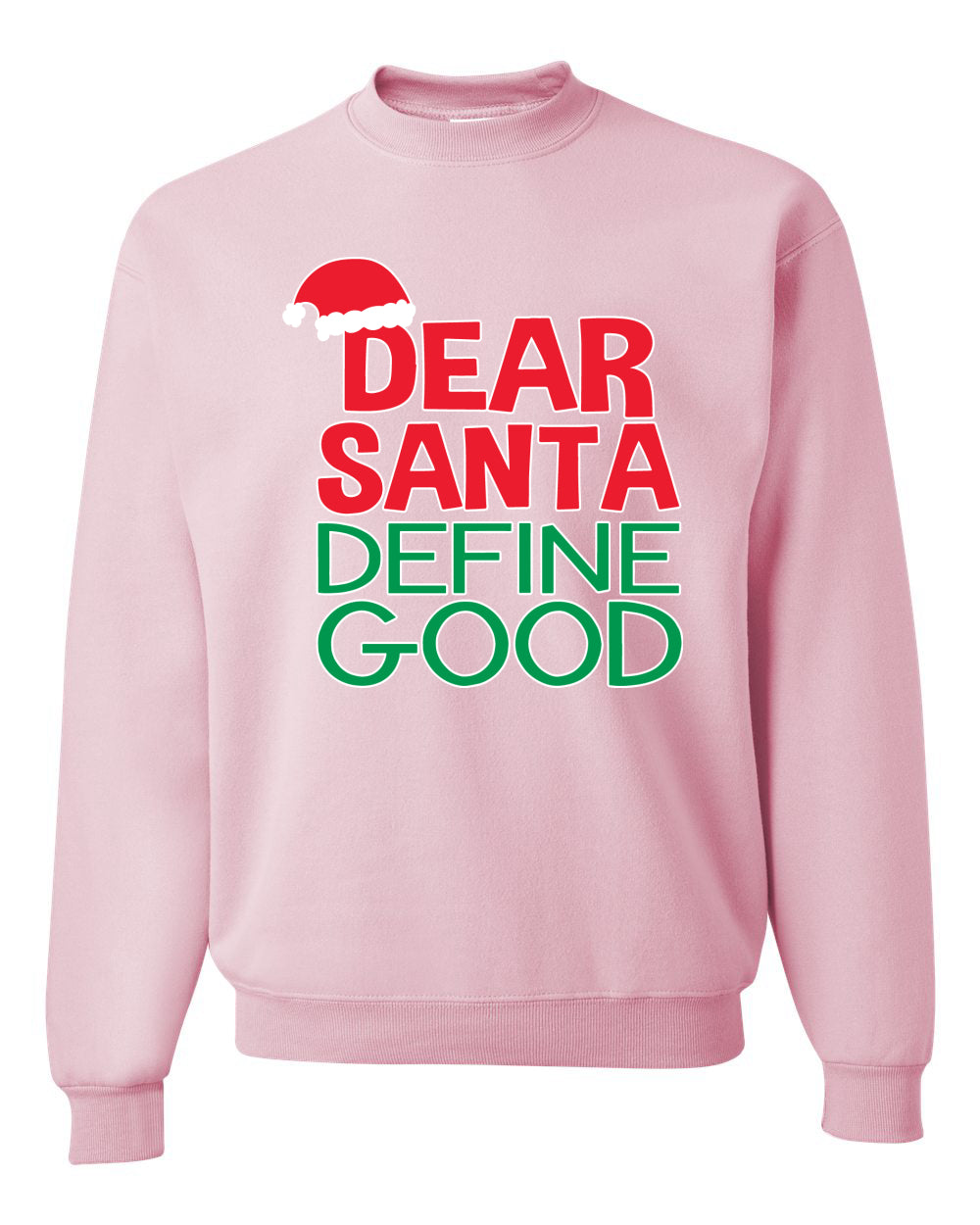 Women's Ugly Xmas Holiday Sweater Long Sleeve Shirt Dear Santa Ugly Christmas Sweater Unisex Crewneck Sweatshirt