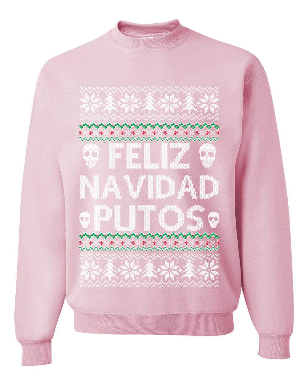 Men's Ugly Xmas Long Sleeve Shirt Feliz Navidad Putos Ugly Christmas Sweater Unisex Crewneck Sweatshirt