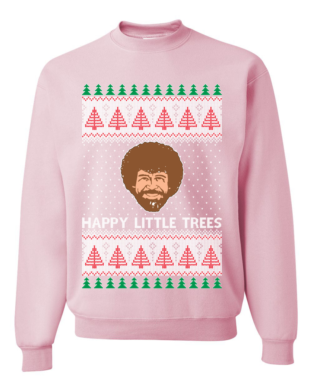 Bob Happy Little Trees Ross Painter, Christmas Gifts, Funny Xmas Gift Idea, Ugly Christmas Sweater Unisex Crewneck Sweatshirt