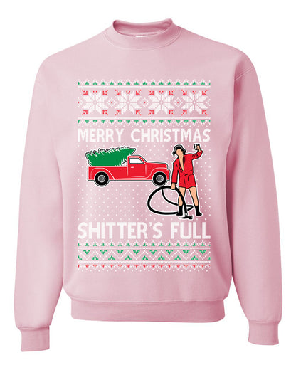 Cousin Eddie Merry Christmas Shitter's Full, Funny Christmas, Christmas Gifts, Funny Xmas Gift Idea, Ugly Christmas Sweater Unisex Crewneck Sweatshirt