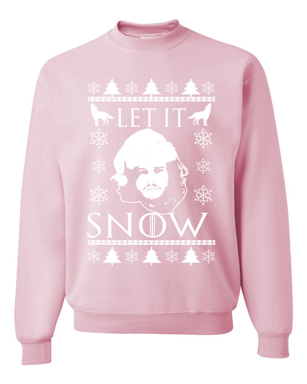 Unisex Graphic GoT Ugly Christmas Crewneck Sweater Let It Snow Jon Snow Stark Ugly Christmas Sweater Unisex Crewneck Sweatshirt