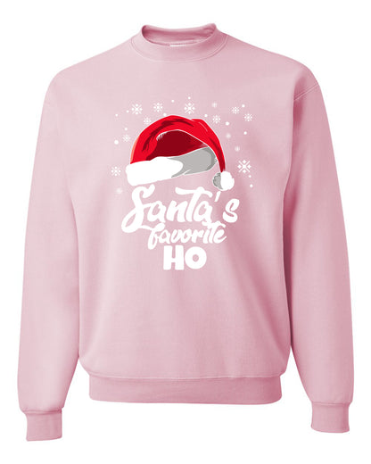 Ugly Christmas Apron "Santa's Favorite Ho" Butcher's Kitchen, Grilling, Cooking, BBQ Apron Ugly Christmas Sweater Unisex Crewneck Sweatshirt