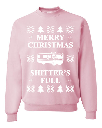 Full Ugly Xmas Sweater Bodysuit for Infant Creeper Boys Girls Baby, Merry Christmas Shitters Ugly Christmas Sweater Unisex Crewneck Sweatshirt