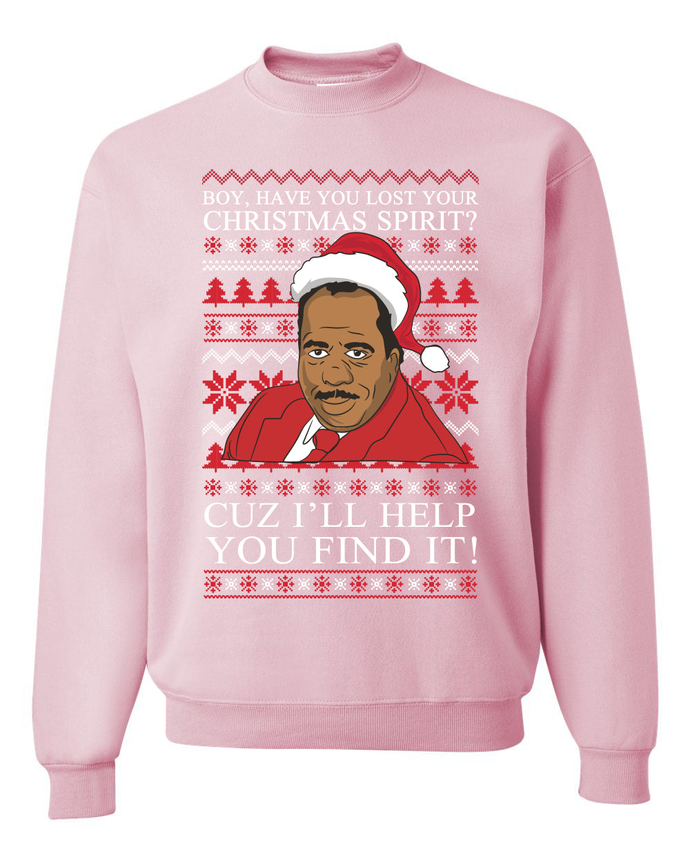 Crewneck Ugly Holiday Unisex Sweater Stanley Hudson Christmas Spirit I'll Help You Find It Ugly Christmas Sweater Unisex Crewneck Sweatshirt