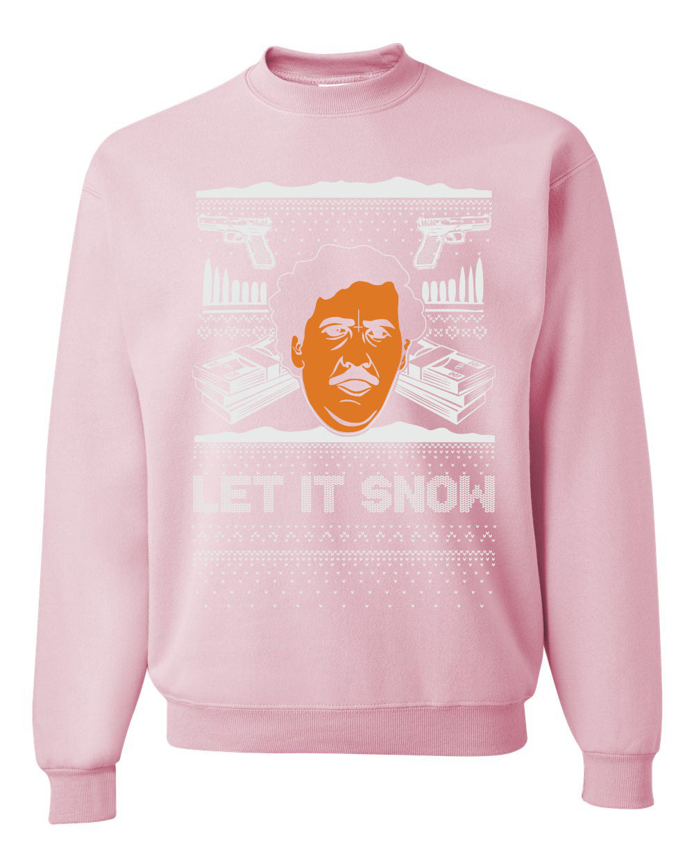Ugly Christmas Crewneck Sweater Graphic Sweatshirt Unisex Funny, Let It Snow, Pablo Escobar, Merry Xmas Ugly Christmas Sweater Unisex Crewneck Sweatshirt