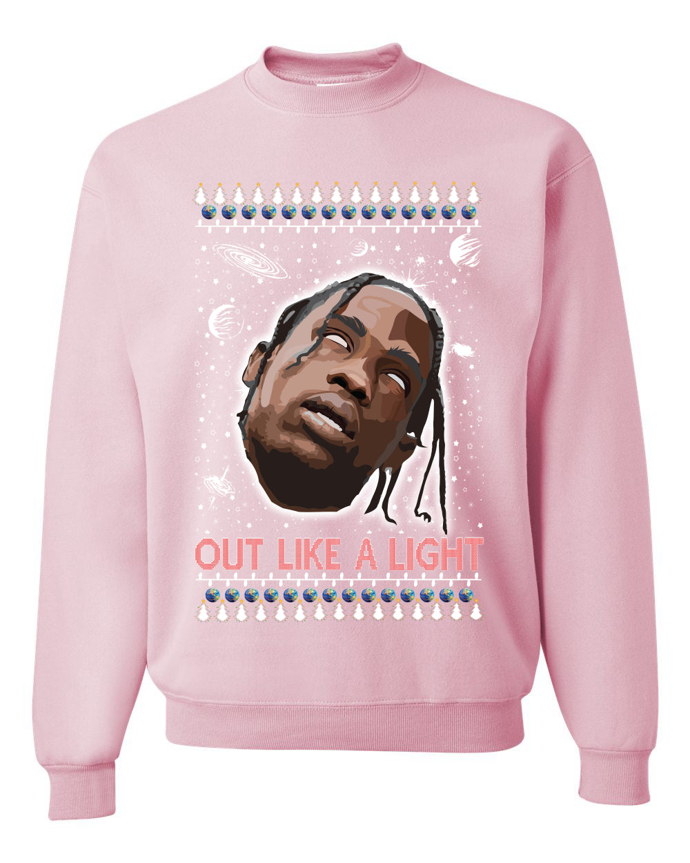 Out Like a Light, Christmas Gifts, Funny Xmas Gift Idea, Ugly Christmas Sweater Unisex Crewneck Sweatshirt