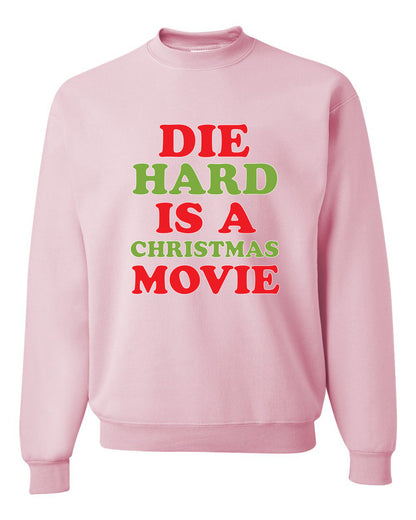 Men's Christmas Long Sleeve Shirt, Die Hard is a Christmas Movie Ugly Christmas Sweater Unisex Crewneck Sweatshirt