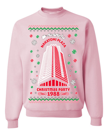 Ugly Unisex Crewneck Christmas Sweater 1988 Nakatomi Plaza Christmas Party Ugly Christmas Sweater Unisex Crewneck Sweatshirt