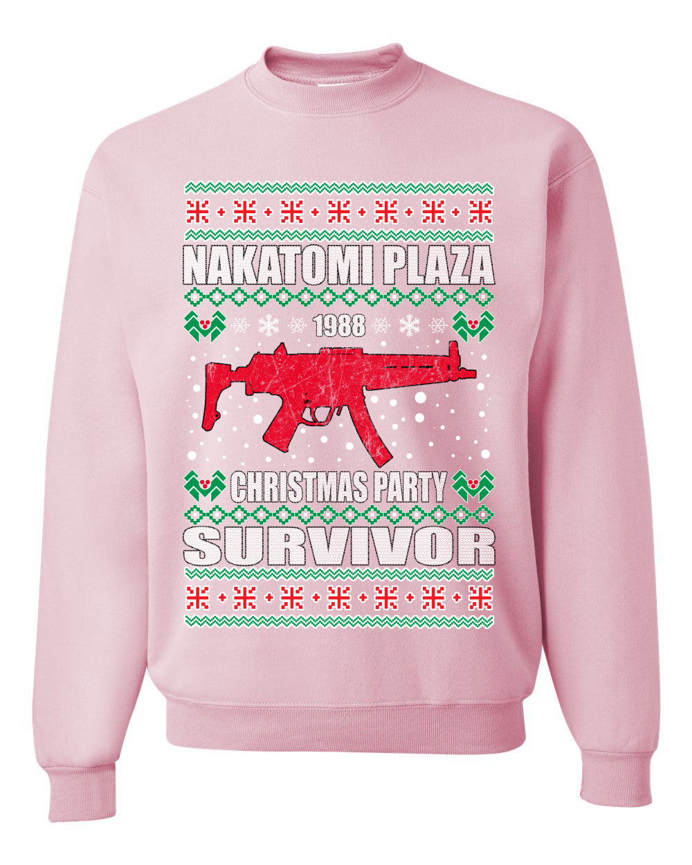Men's Ugly Long Sleeve Shirt for Christmas Nakatomi Plaza Christmas Party Survivor Ugly Christmas Sweater Unisex Crewneck Sweatshirt