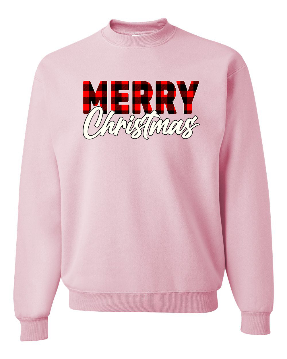 Men's Christmas Graphic TShirt, Plaid, Merry Christmas Buffalo  Ugly Christmas Sweater Unisex Crewneck Sweatshirt