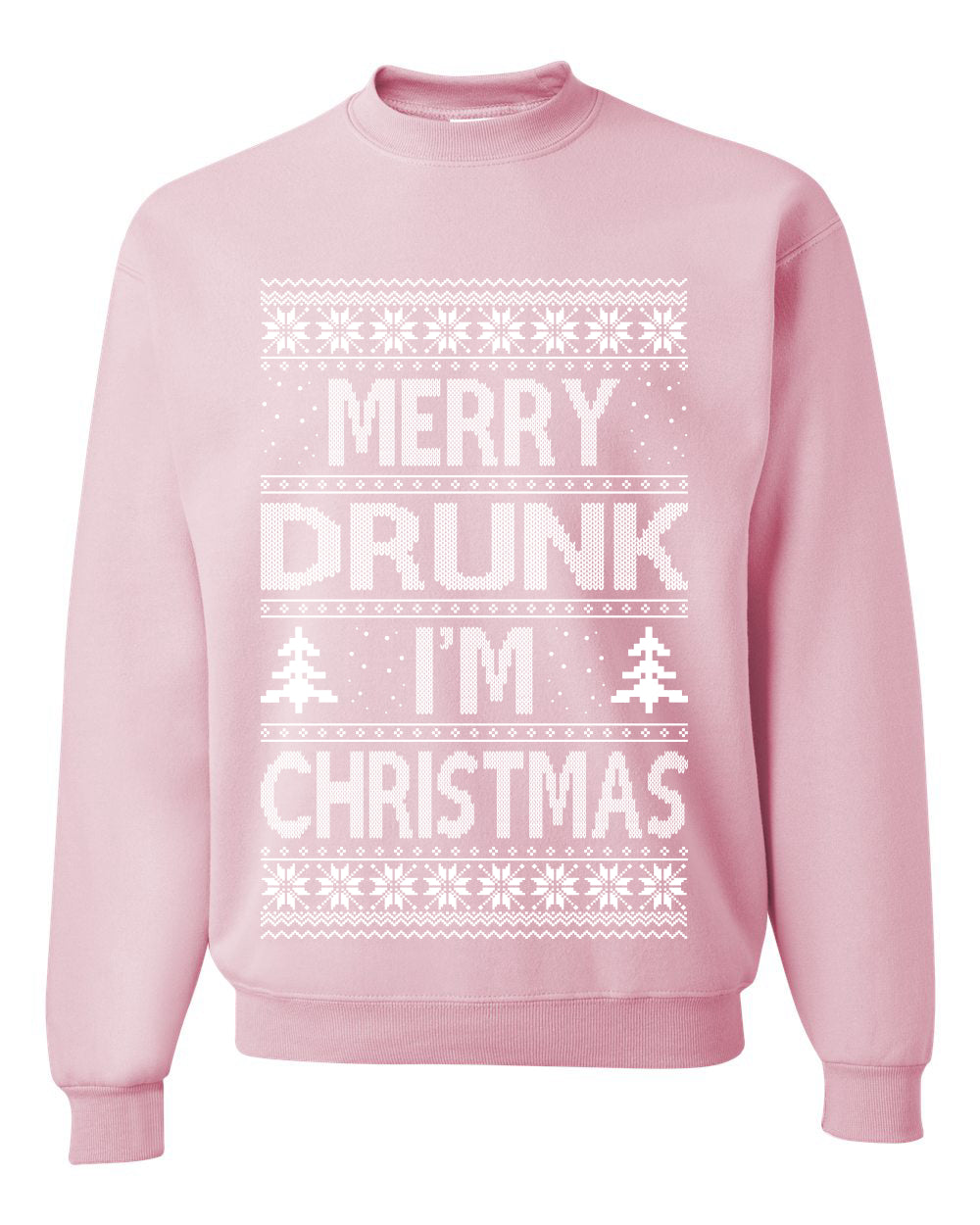 Unisex Graphic Funny Ugly Xmas Sweater Crewneck Sweatshirt, Merry Drunk I'm Christmas, Wine Beer  Drinking, Shark & Hammer Ugly Christmas Sweater Unisex Crewneck Sweatshirt