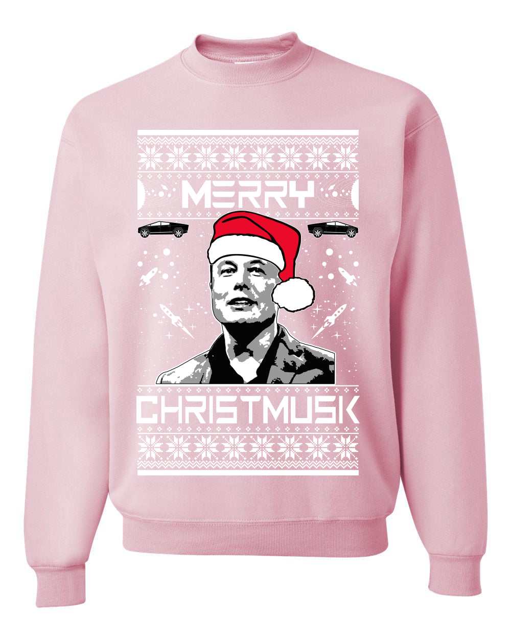 Elon Musk Meme Merry Christmusk Crewneck Unisex Ugly Xmas Sweatshirt Sweater Ugly Christmas Sweater Unisex Crewneck Sweatshirt
