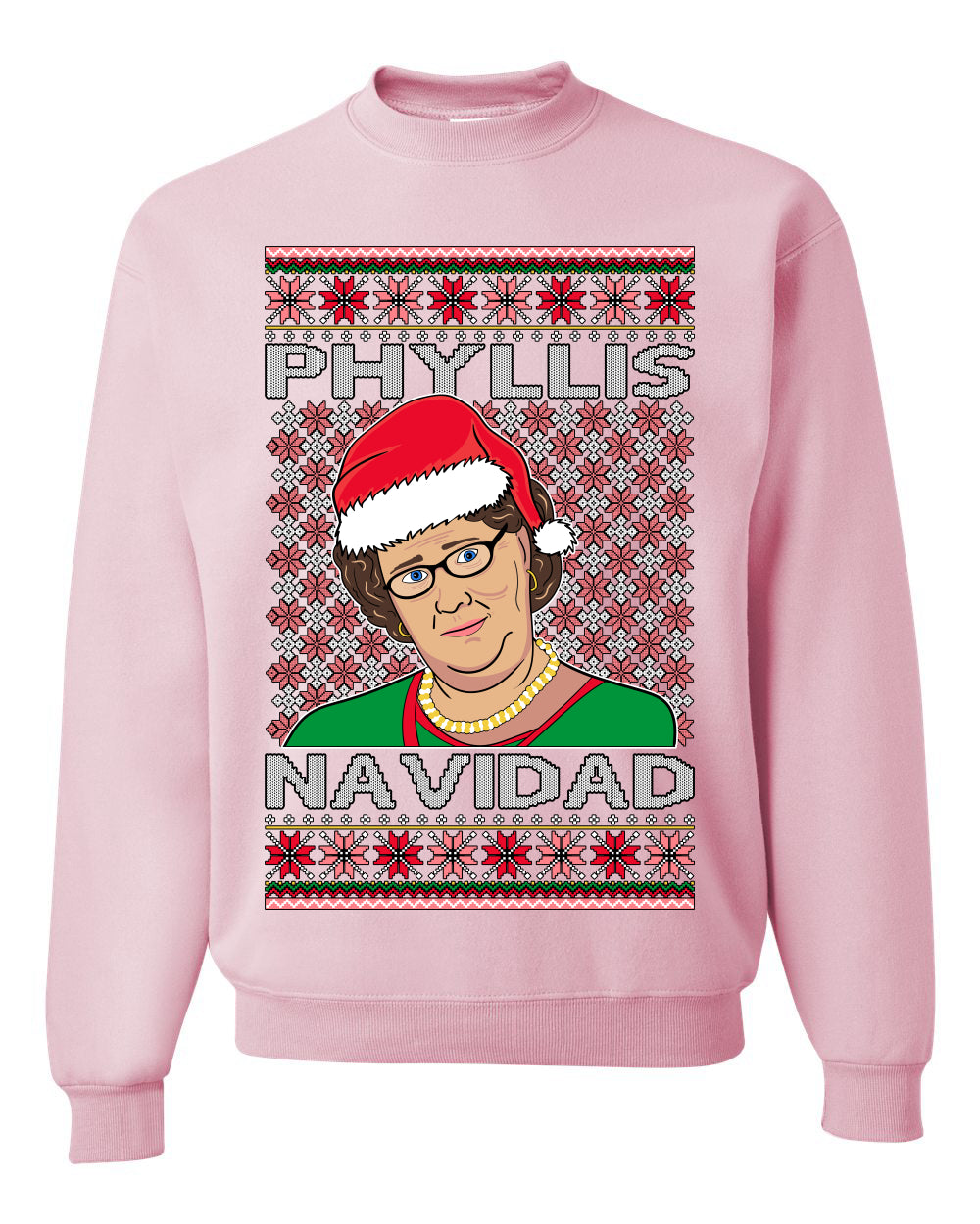 Crewneck Graphic Ugly Holiday Unisex Sweater Sweatshirt Office Shark & Hammer Phyllis Navidad  Ugly Christmas Sweater Unisex Crewneck Sweatshirt