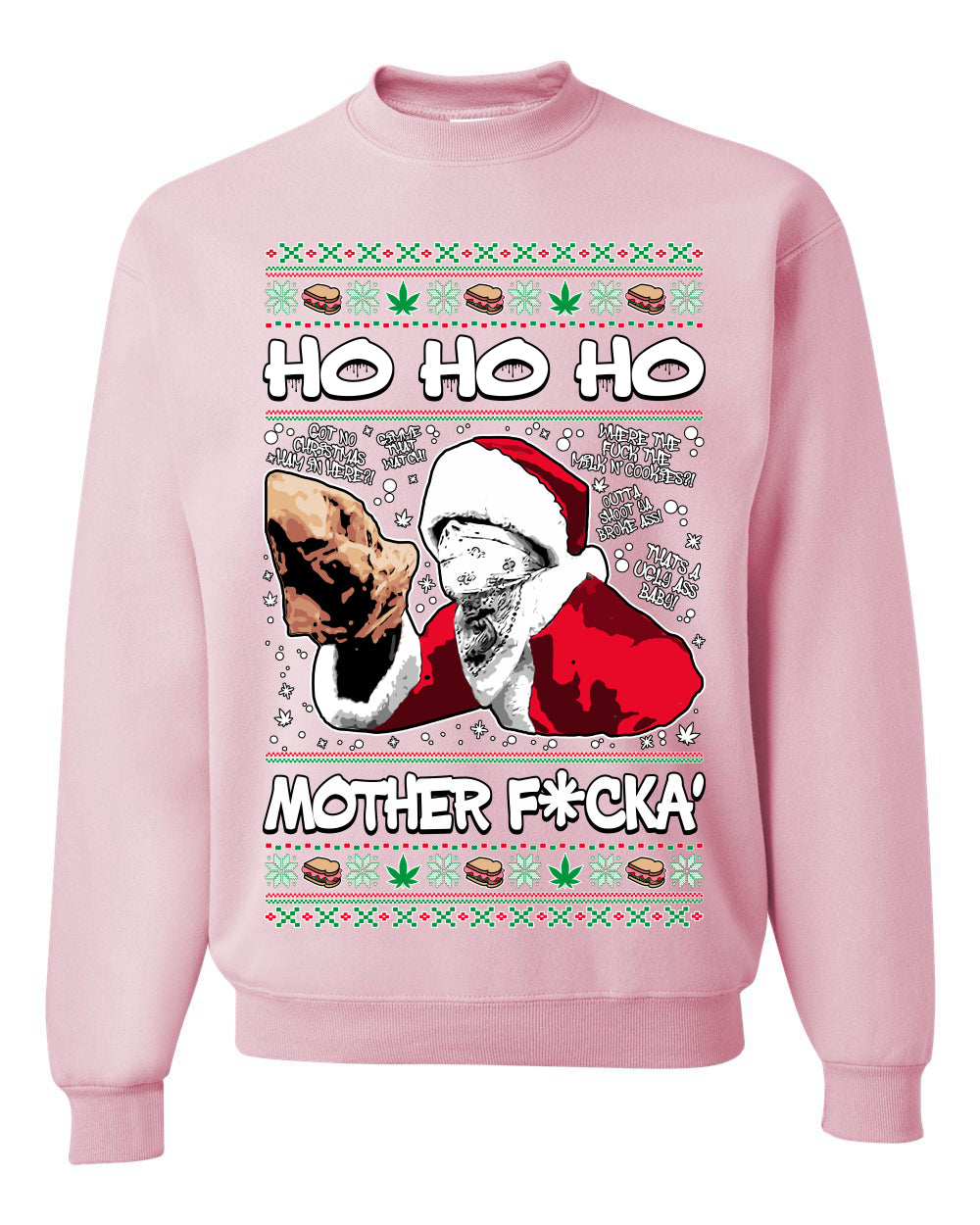 Friday Hood Santa , Merry Christmas Tee, Ugly Christmas,  Sweater Unisex Crewneck Sweatshirt