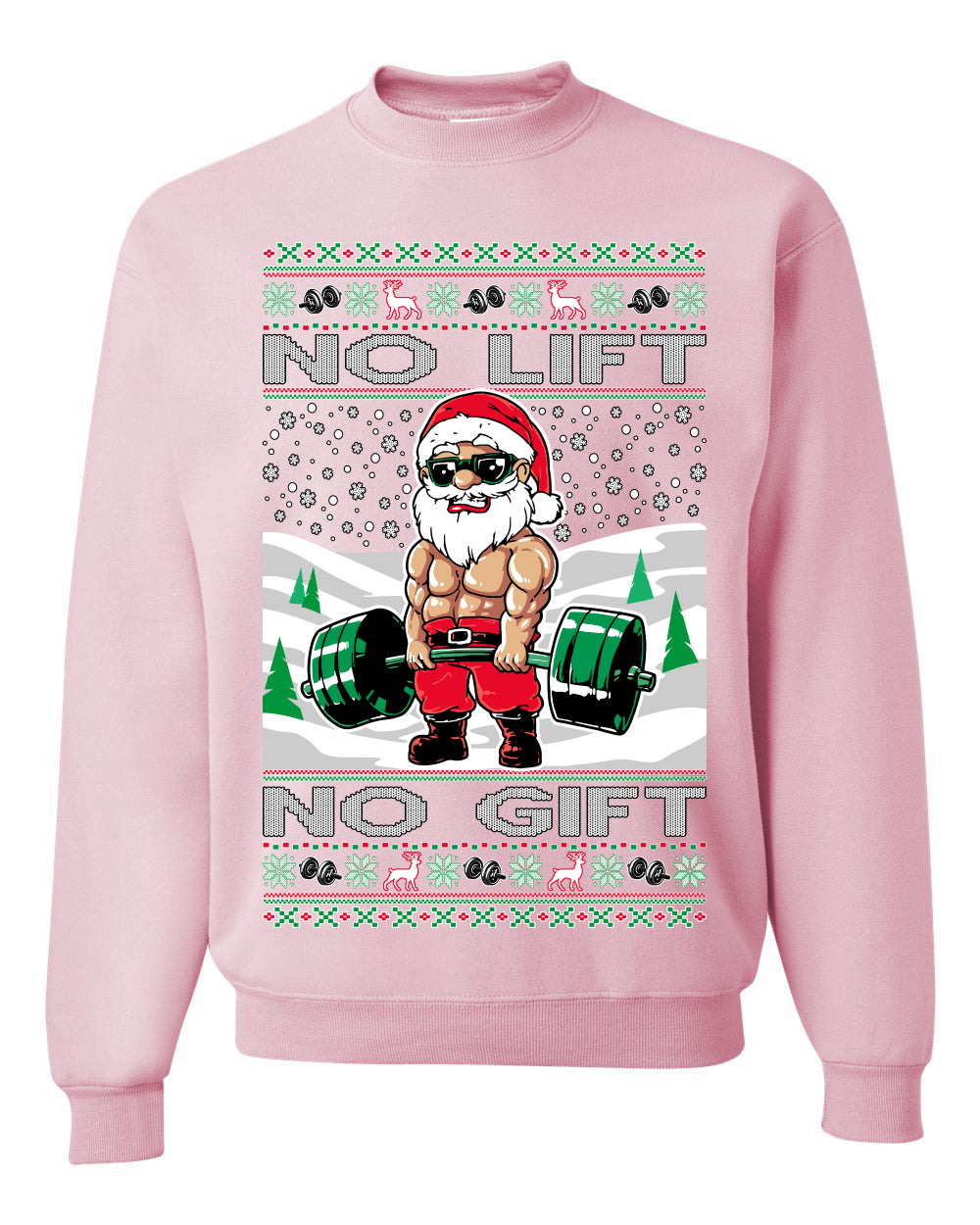 Merry Liftmas No Lift No Gift, Christmas Gifts, Funny Xmas Gift Idea, Ugly Christmas Sweater Unisex Crewneck Sweatshirt