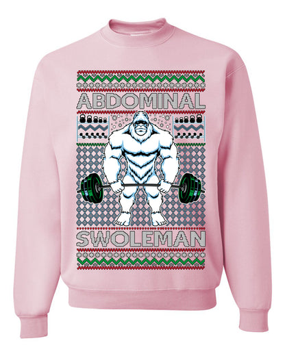 Merry Liftmas Abdominal Swoleman, Christmas Gifts, Funny Xmas Gift Idea, Ugly Christmas Sweater Unisex Crewneck Sweatshirt
