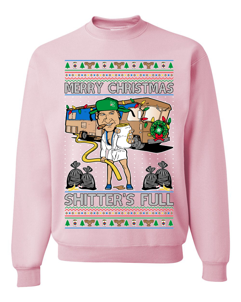 Merry Christmas Shitter's Full Ugly Christmas Sweater, Christmas Gifts, Funny Xmas Gift Idea, Unisex Crewneck Sweatshirt