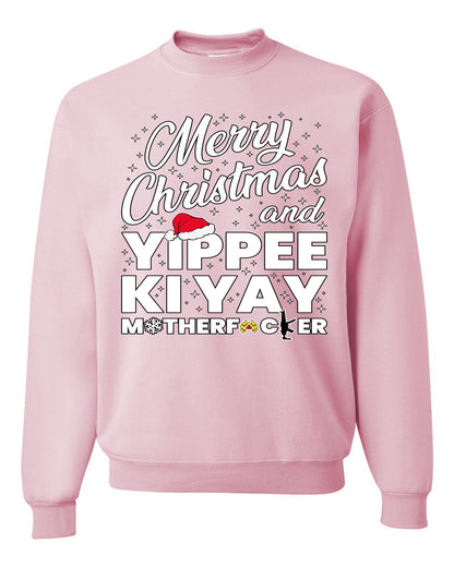 Merry Christmas and Yippee Ki Yay MOFO Ugly Christmas Sweater, Christmas Gifts, Funny Xmas Gift Idea, Unisex Crewneck Sweatshirt