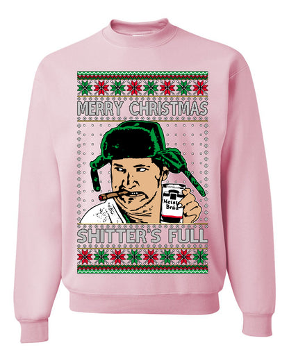 Shitter's Full Cousin Eddie Christmas Family Vacation Ugly Christmas Sweater, Christmas Gifts, Funny Xmas Gift Idea, Unisex Crewneck Sweatshirt
