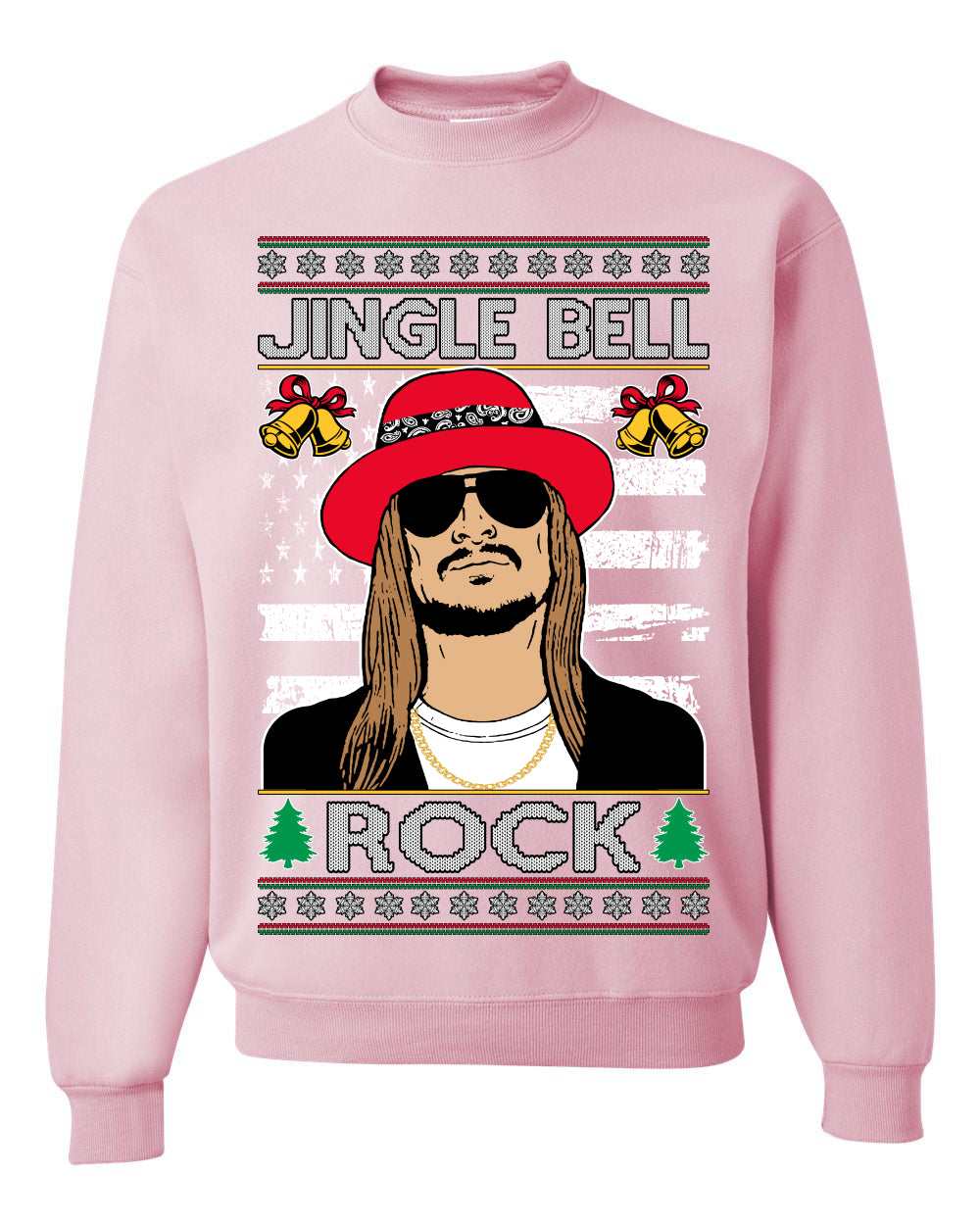 Kid RapperJingle Bell Rock  Country Music, Christmas Gifts, Funny Xmas Gift Idea Ugly Christmas Sweater Unisex Crewneck Sweatshirt