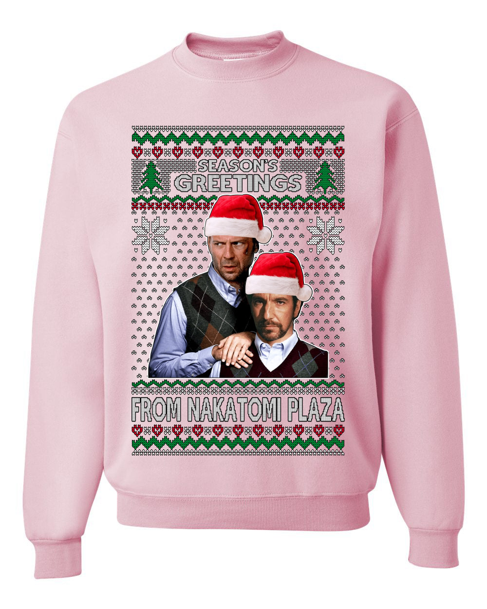 Nakatomi Plaza  Season's Greeting, Christmas Gifts, Funny Xmas Gift Idea, Ugly Christmas Sweater Unisex Crewneck Sweatshirt