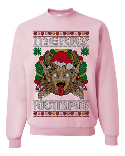 Merry Krampus Scary Xmas Movie, Christmas Gifts, Funny Xmas Gift Idea, Ugly Christmas Sweater Unisex Crewneck Sweatshirt