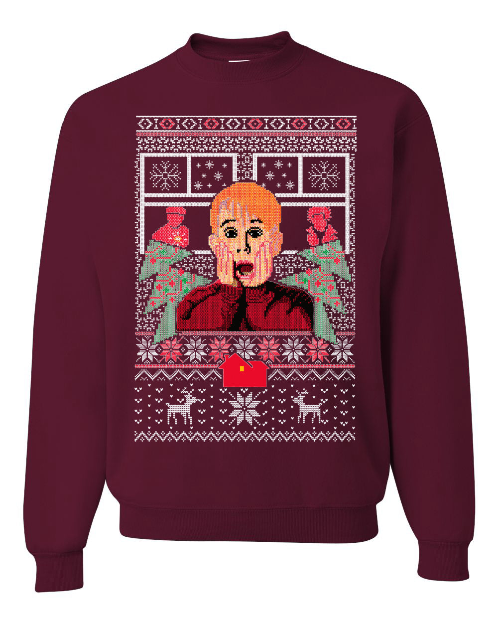 Kevin Merry Xmas Movie Fan, Christmas Gifts, Funny Xmas Gift Idea, Ugly Christmas Sweater Unisex Crewneck Sweatshirt