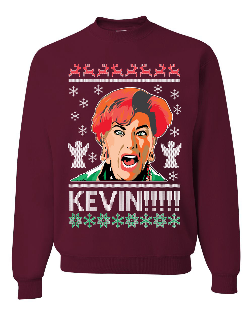 Kevin!!! Xmas Movie Classic, Christmas Gifts, Funny Xmas Gift Idea, Ugly Christmas Sweater Unisex Crewneck Sweatshirt