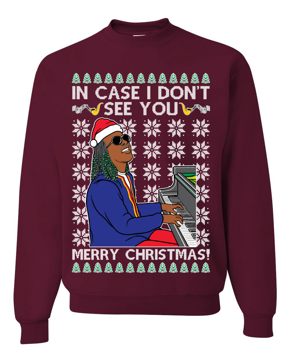 Ugly Unisex Crewneck Christmas Sweater If I Don't See You Merry Christmas, Shark & Hammer Ugly Christmas Sweater Unisex Crewneck Sweatshirt