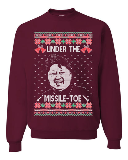 Under The Missle Toe ,Christmas Gifts, Funny Xmas Gift Idea, Ugly Christmas Sweater Unisex Crewneck Sweatshirt