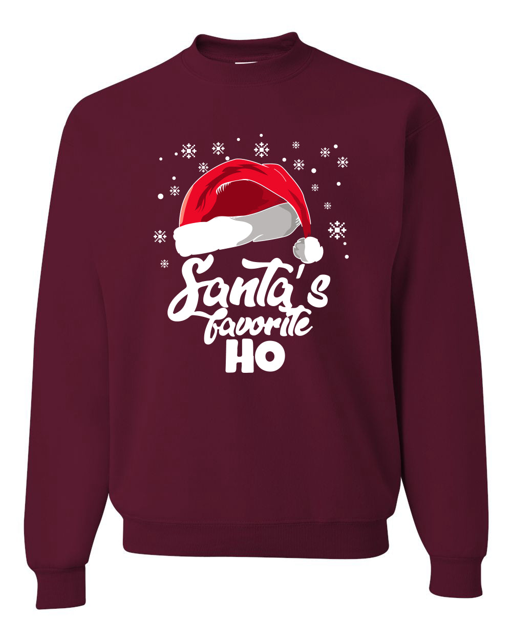 Ugly Christmas Apron "Santa's Favorite Ho" Butcher's Kitchen, Grilling, Cooking, BBQ Apron Ugly Christmas Sweater Unisex Crewneck Sweatshirt