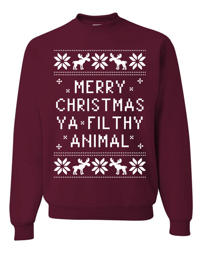 Baby's Ugly Christmas Bodysuit Sweater Kids Girls Boys Infant Merry Christmas Ya' Filthy Ugly Christmas Sweater Unisex Crewneck Sweatshirt