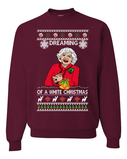 Betty I'm Dreaming of a White Christmas, Christmas Gifts, Funny Xmas Gift Idea, Ugly Christmas Sweater Unisex Crewneck Sweatshirt