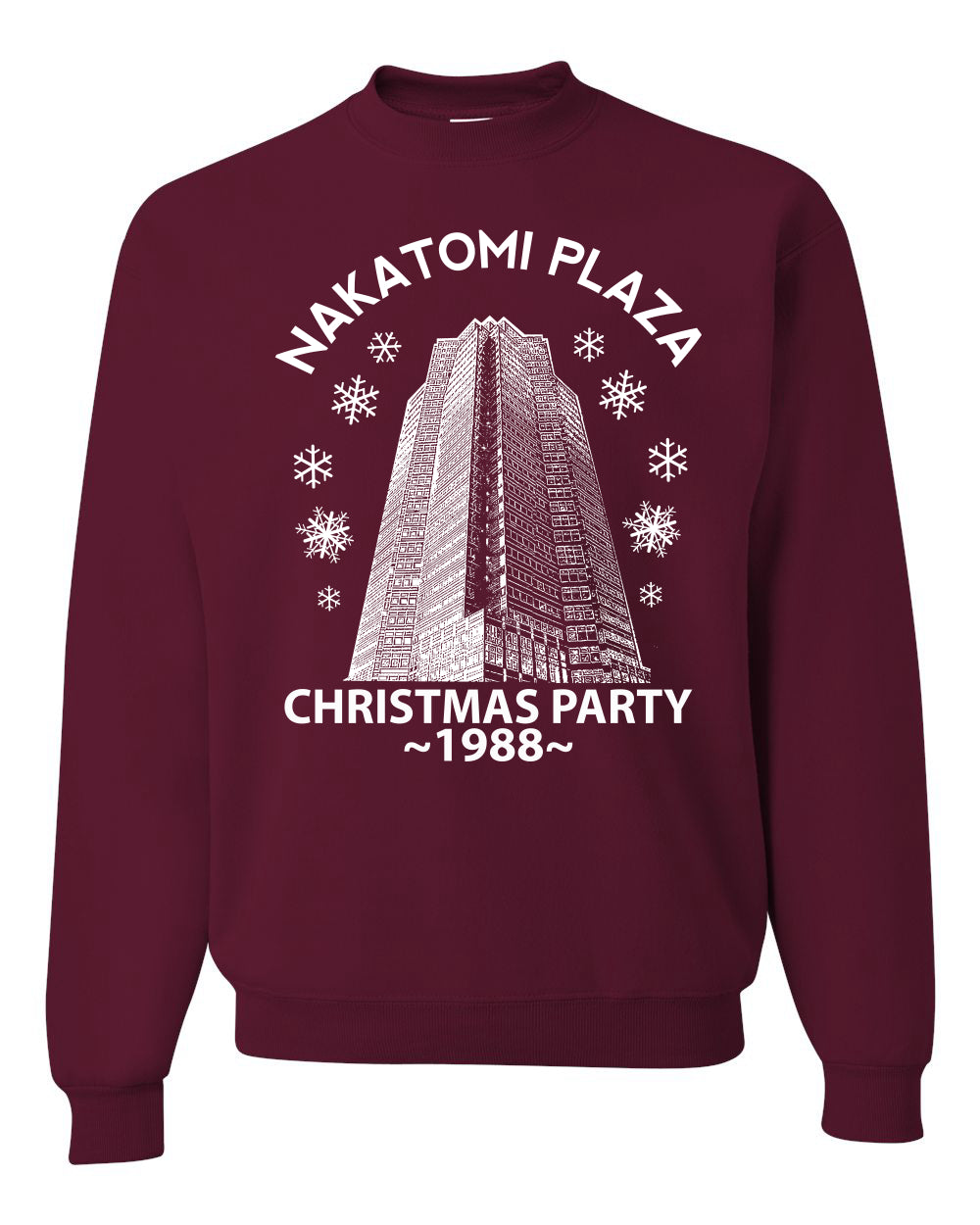 Classic McClane 1988 Nakatomi Plaza Ugly Longsleeve Christmas Sweater for Men Ugly Christmas Sweater Unisex Crewneck Sweatshirt