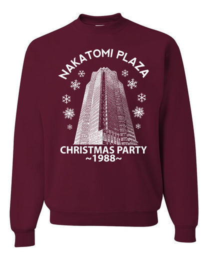 Classic McClane 1988 Nakatomi Plaza Ugly Longsleeve Christmas Sweater for Men Ugly Christmas Sweater Unisex Crewneck Sweatshirt