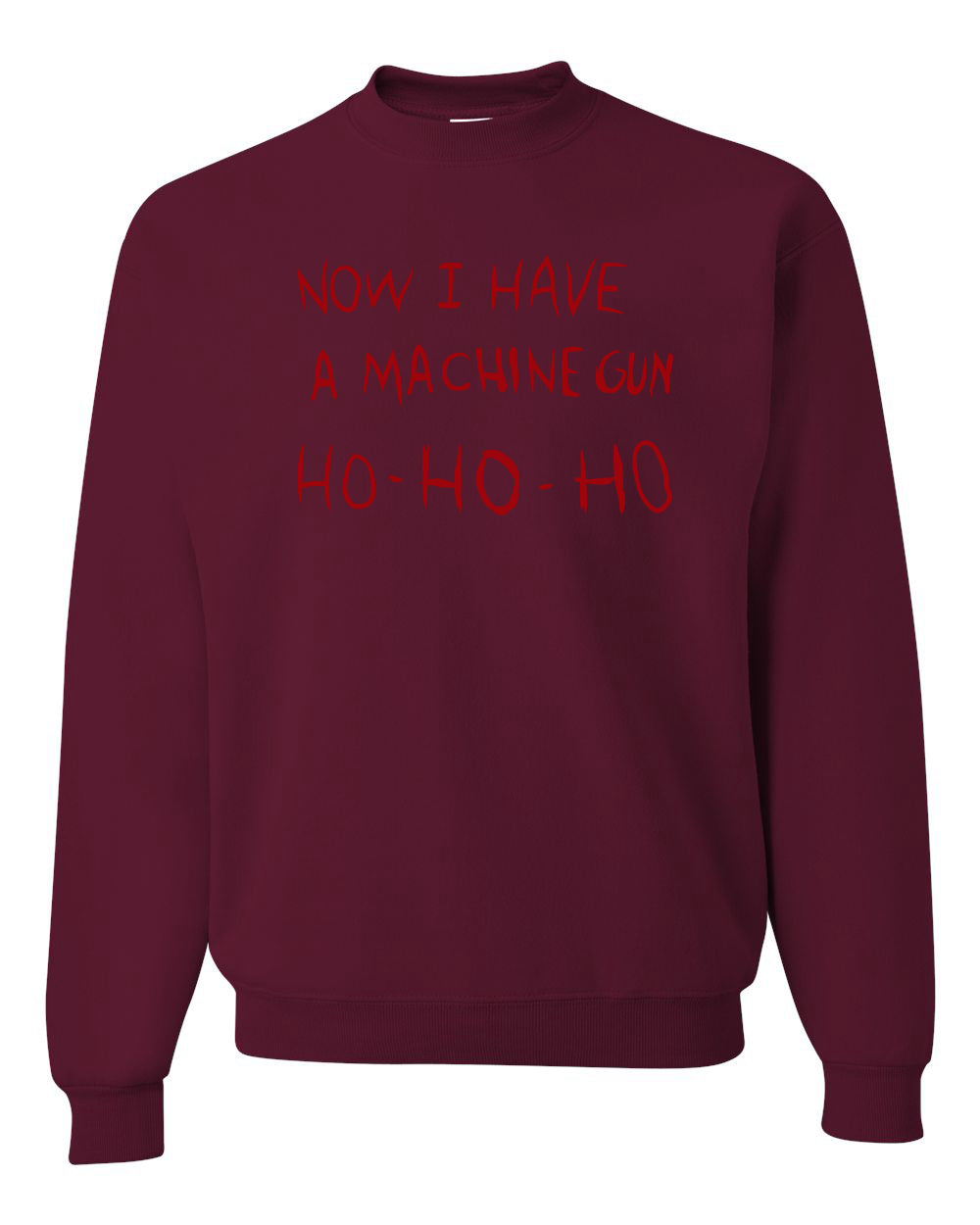 Unisex Ugly Xmas Crewneck Sweater Sweatshirt Die Hard Now I Have a Machine Gun Ho ho ho Ugly Christmas Sweater Unisex Crewneck Sweatshirt