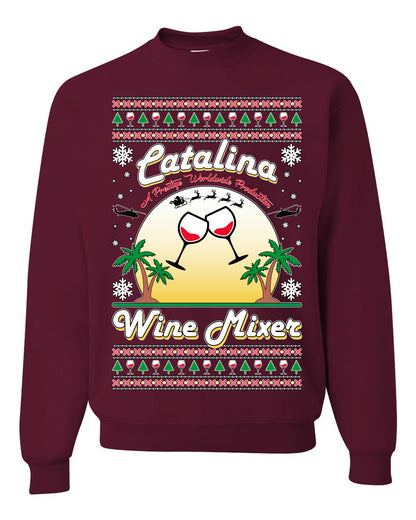 Unisex Crewneck Sweatshirt Ugly Xmas Sweater, Catalina Wine Mixer Boats and Hoes Step Brothers, Shark & Hammer  Ugly Christmas Sweater Unisex Crewneck Sweatshirt