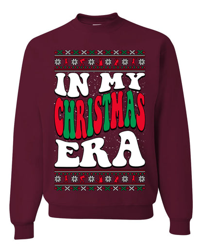 IN MY CHRISTMAS ERA , Merry Christmas Tee, Ugly Christmas,  Sweater Unisex Crewneck Sweatshirt