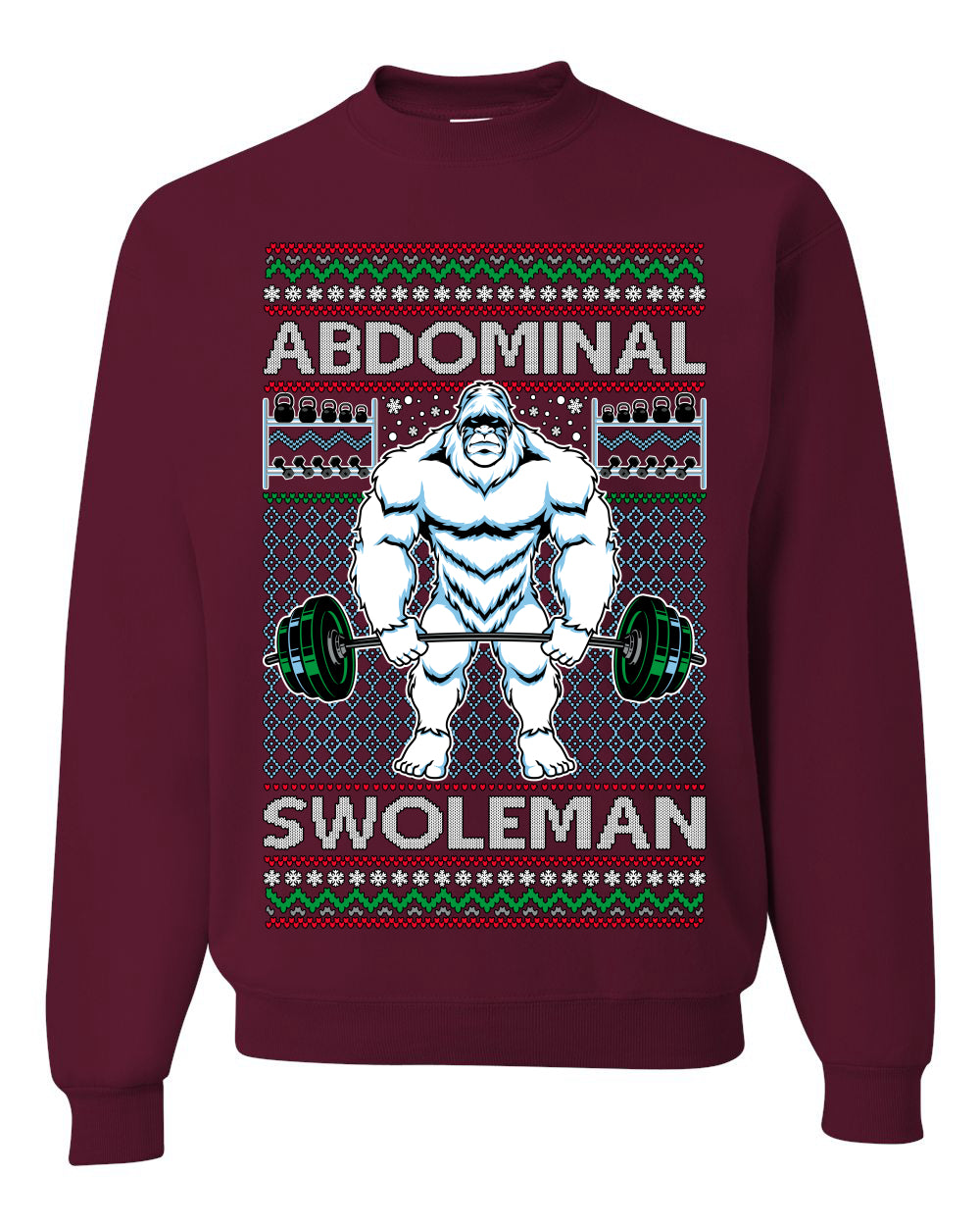 Merry Liftmas Abdominal Swoleman, Christmas Gifts, Funny Xmas Gift Idea, Ugly Christmas Sweater Unisex Crewneck Sweatshirt