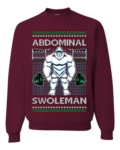 Merry Liftmas Abdominal Swoleman, Christmas Gifts, Funny Xmas Gift Idea, Ugly Christmas Sweater Unisex Crewneck Sweatshirt
