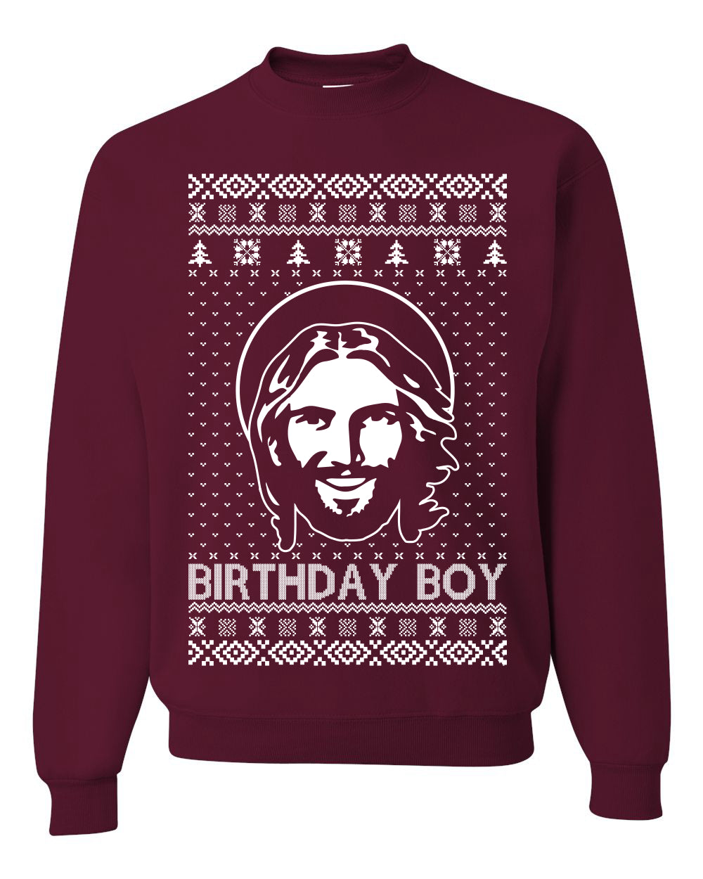 Birthday Boy Jesus Christ, Christmas Gifts, Funny Xmas Gift Idea, Ugly Christmas Sweater Unisex Crewneck Sweatshirt